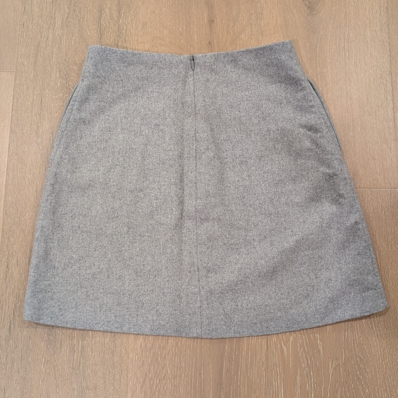 Wilfred by Aritzia Essonne Wool-Blend Mini Skirt – Grey, Size 2 - Picture 3 of 7